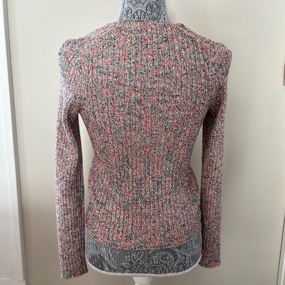 Madewell Marled Shrunken Ribbed Cardigan Sweater - Picture 5 of 10